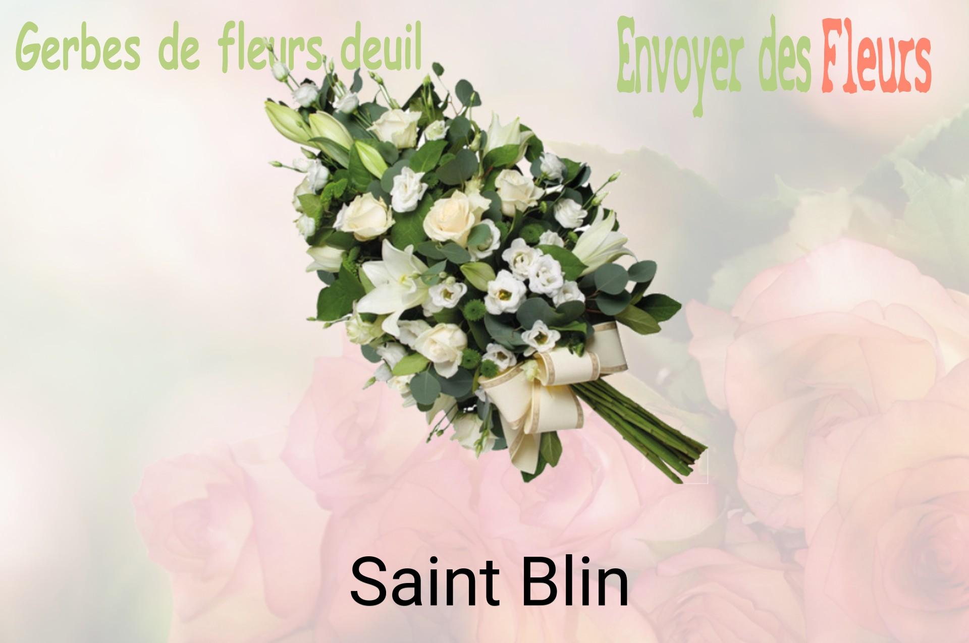 Gerbe de fleurs de deuil livrée à Saint-Blin